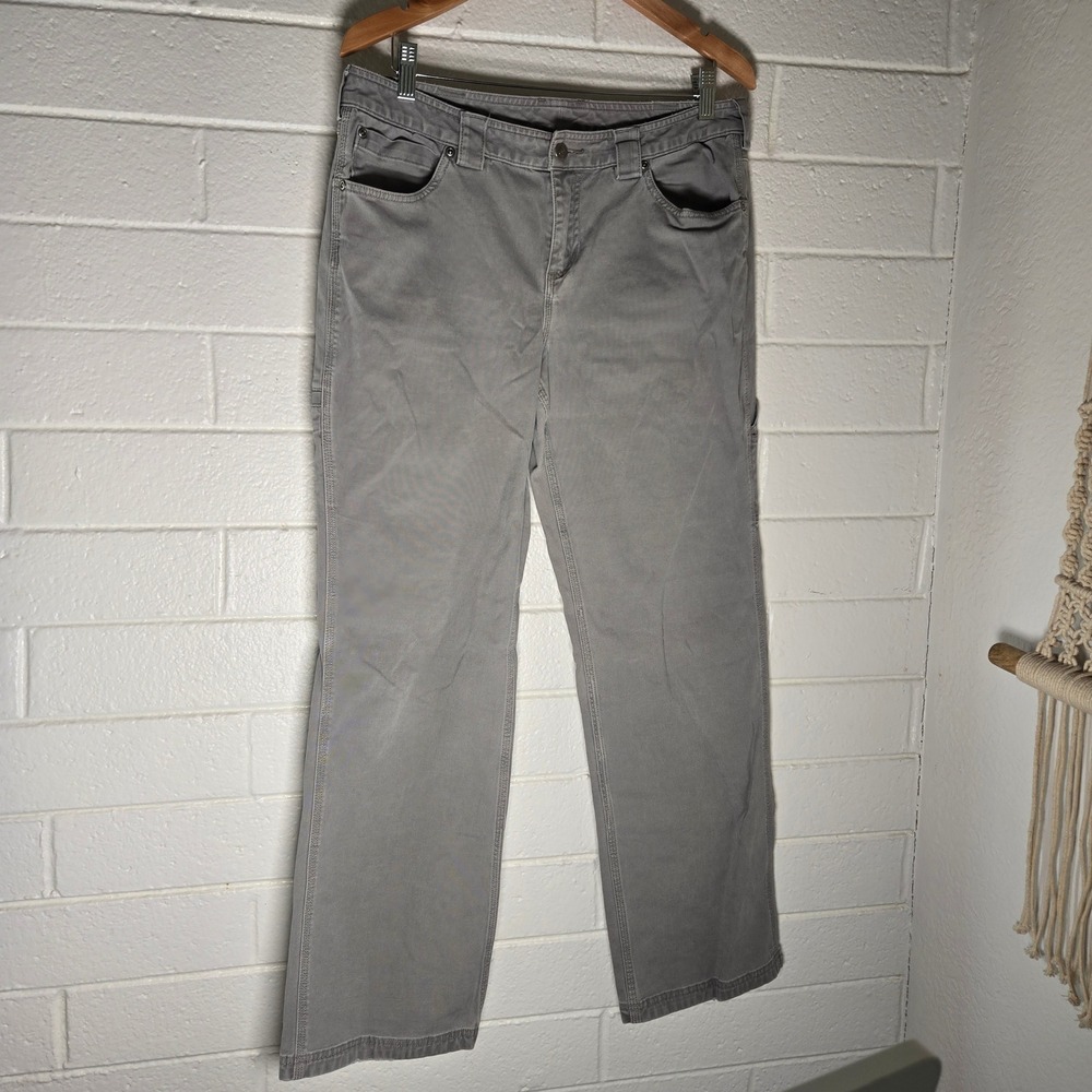 Vtg Duluth Trading Co Womens Carpenter Pants Cotton Stretch Utility Granola 12
